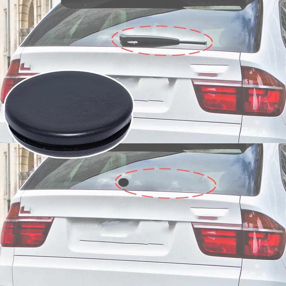 For BMW X5 E70 2007 2008 2009 2010 2011 2012 2013 Car Rear Window Wiper Windshield Delete Bung Grommet Seal Blade Arm Cap
