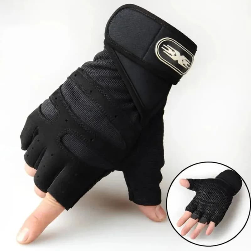 1 pair of fitness gym gloves, weight lifting, wrist gloves, body building, workout, sports, exercises, cycling