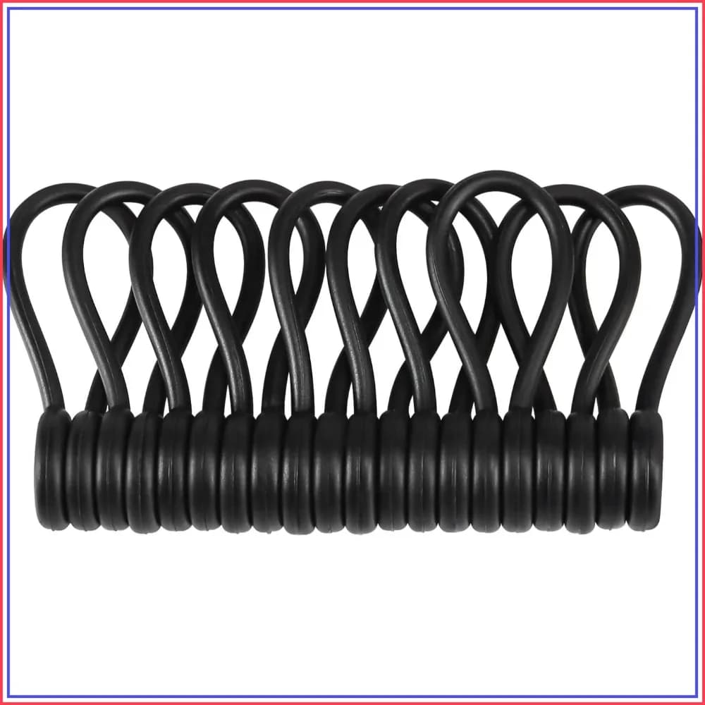 Magnetic Cable Ties Reusable, 10 Pack Rubber Twist Ties with Strong Magnet for Bundling and Organizing Wire/Cord, Cable Management Clips under Desk