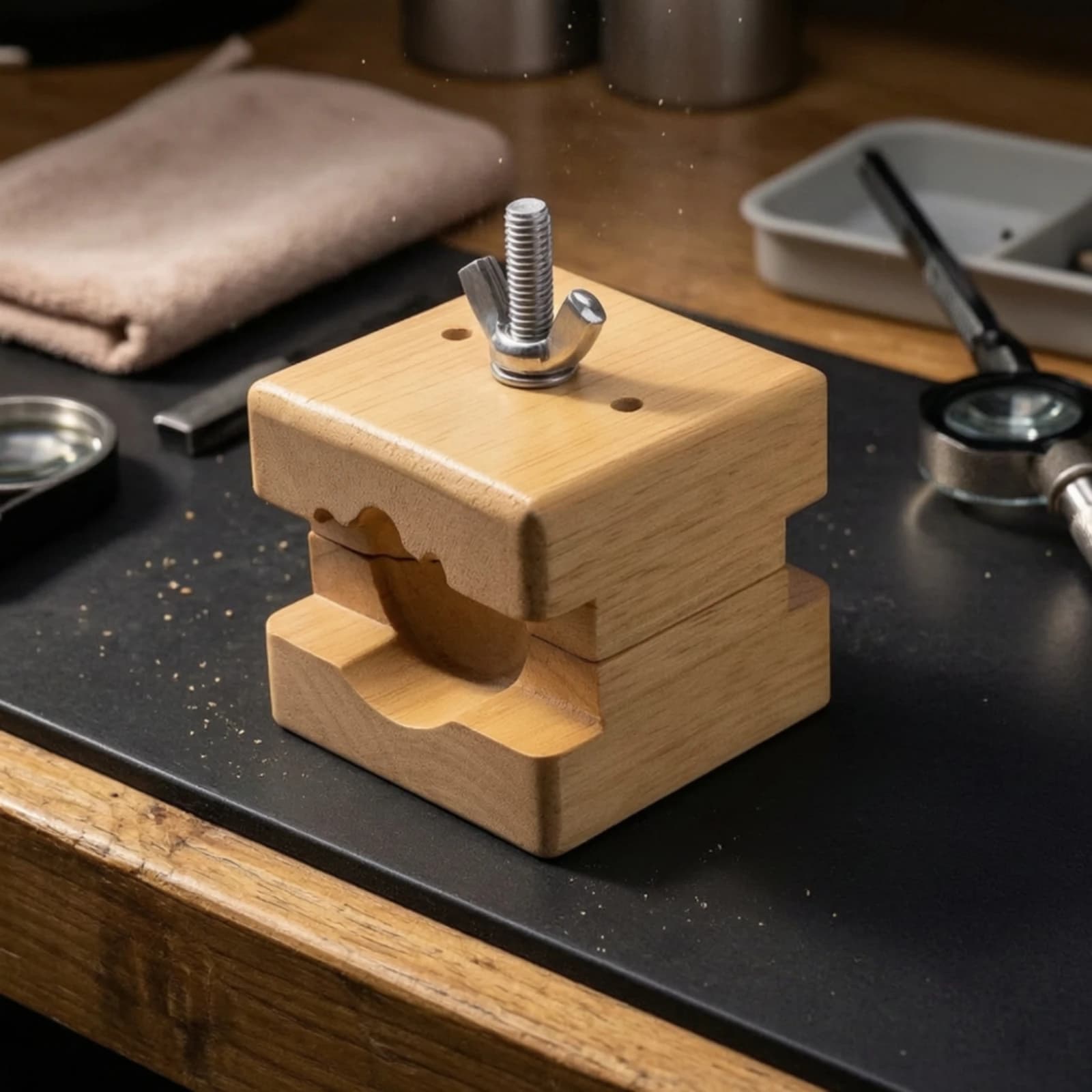 Watch Case Holder Wooden Watch Case Holder Block Tool Sturdy Smooth for Watchmakers, Bench Work, Strap Changes
