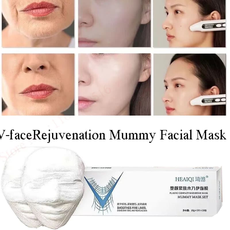 50pcs 5D Shaping Plaster Mask V Face Plaster Bandage Mask Hydrating Moisturizing Tightening Face Mask Revitalizes Lifting Muscle