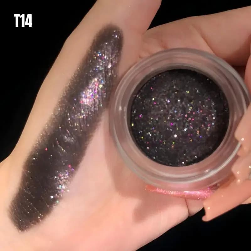 Ombretto in crema Ombretto dorato olografico Evidenziatore Occhi Trucco Glitter Ombretto rimbalzante liscio e burroso Etichetta privata