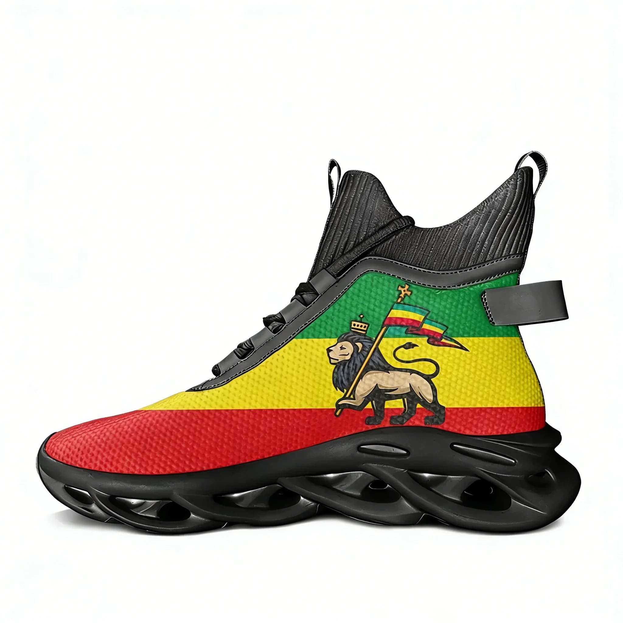 Reggae Rastafari Rasta Lion Of Judah High Top Flats Sneakers Uomo Donna Scarpe per adolescenti Scarpe casual leggere da alpinismo