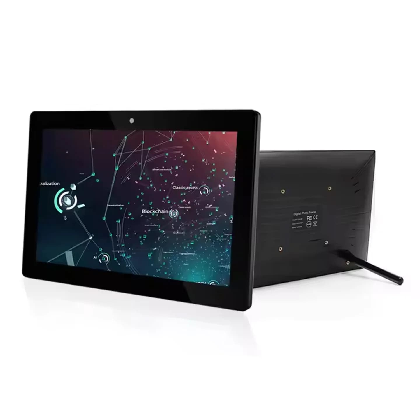 Display da tavolo per tablet commerciale Android 14 da 10,1 pollici con touch screen capacitivo per casa intelligente, telecamera di monitoraggio POE
