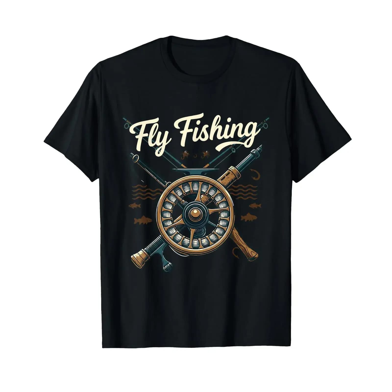 Fly Fishing Adventures Vintage Rod Design T Shirt vintage Washed Versatile streetwear Soft Top For Everyday Wear Stylish