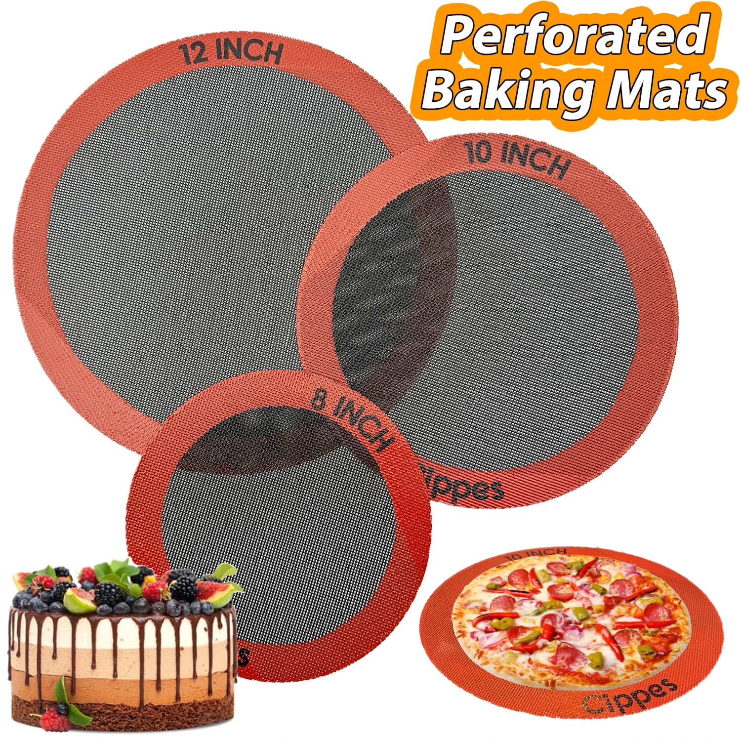 1/3 Pieces Furnace Mat Rolled Silicone Forged, Reusable Non-stick, for Pizza, Bread, Roof, Air Fryer, Oven