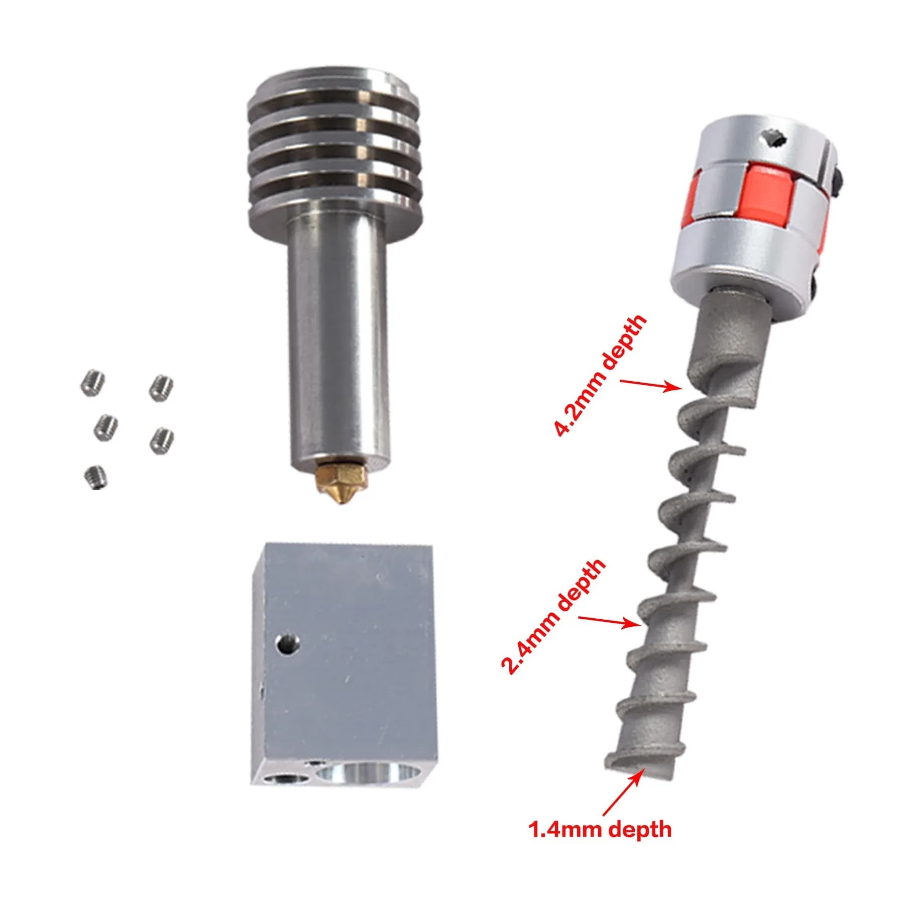 DIY 3D Printer Pellet Extruder Kit with Lead Screw and Plastic Shredder for Recycled Filament Making