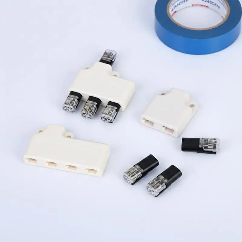 LED Wire Connector Splitter Box With Connector D2 Quick Splice Terminal No Soldering Led Strip Wire Cable Junction Box