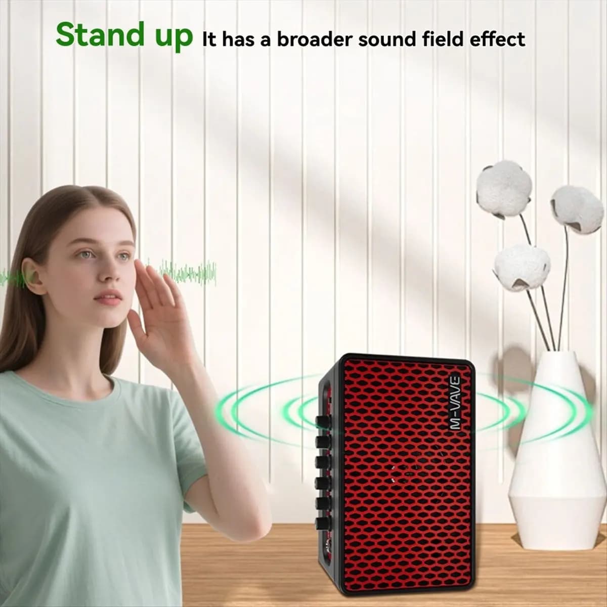 A61P M-VAVE 10W Altoparlante Bluetooth Portatile, Amplificatore Wireless per Chitarra Elettrica