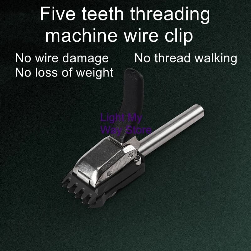 Badminton Racket Threading String Pulling Machine Accessory Swinging Strike 5-tooth String Clip for Tennis and Badminton 2 Use
