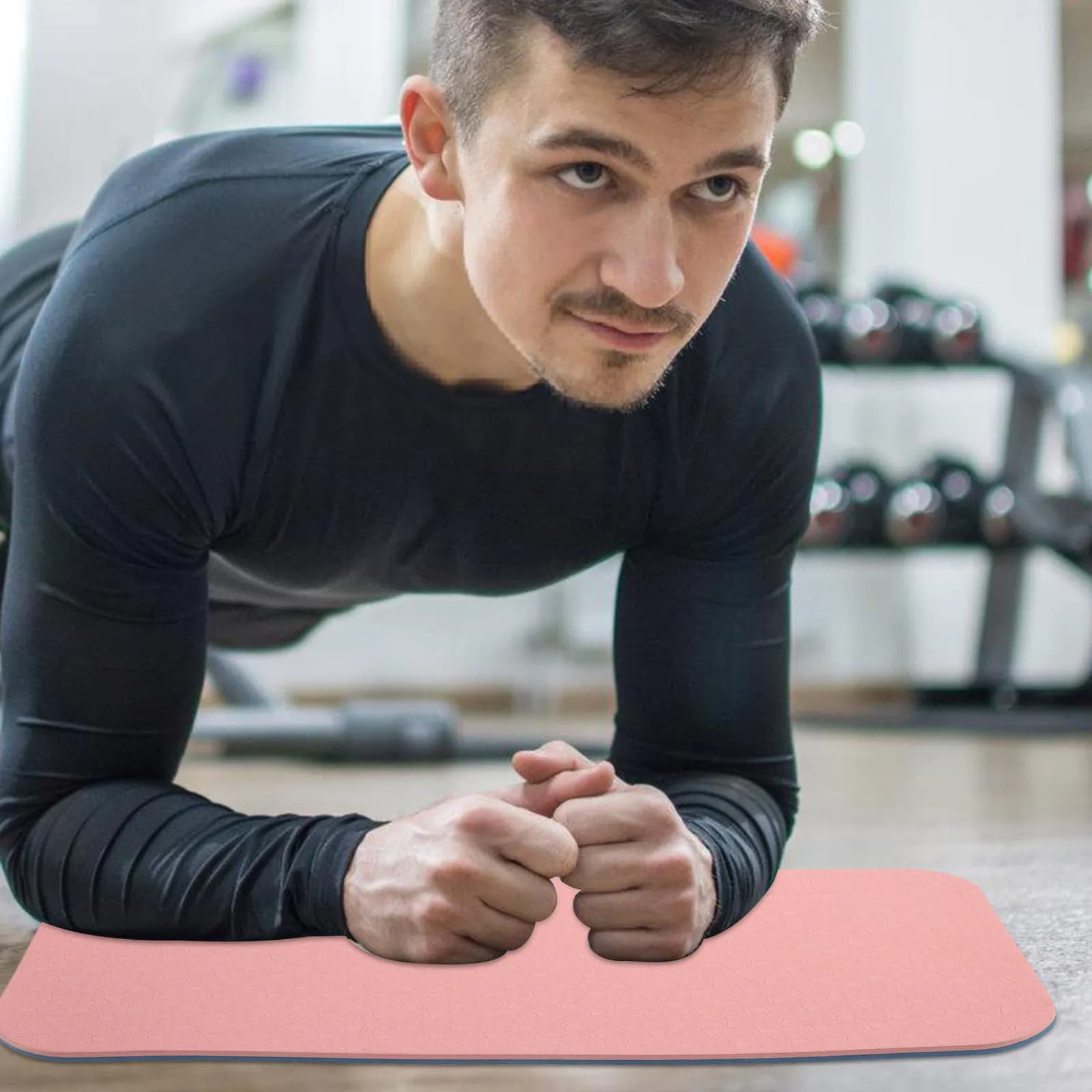 Tappetino Yoga in TPE Morbido Antiscivolo con Comfort e Ammortizzazione per Ginocchia, Gomiti, Mani e Piedi, Ideale per Pose Lunghe e Difficili