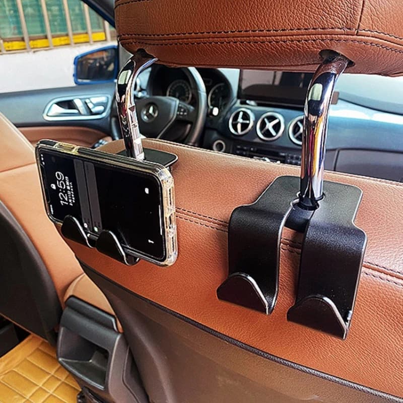 4 pezzi seggiolino auto gancio posteriore gancio scatola di immagazzinaggio con gancio borsa auto poggiatesta gancio gancio di stoccaggio per telefono borsa borsa borse vestiti