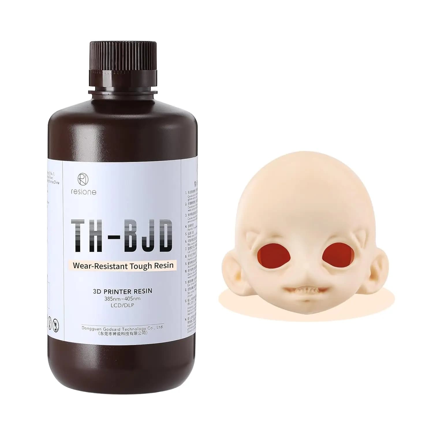 Resina Robusta per Stampanti 3D per BJD e Figure Articolate, Anti-ingiallimento, Resistente all'Usura, Resina UV Simil-ABS per LCD/DLP/MSLA, Rosa Crema, 1KG