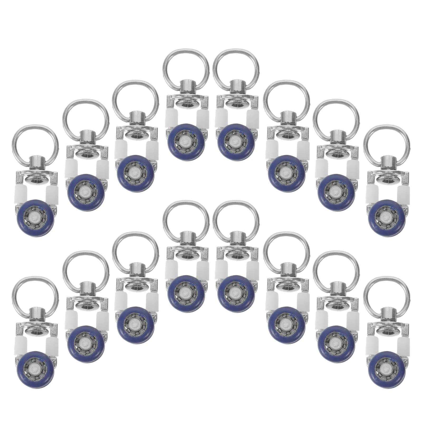 16Pcs Curtain Track Rollers Sliding Gliders Heavy Duty Stainless Steel Silent Ceiling Curtain Track Pulleys for Window Shower