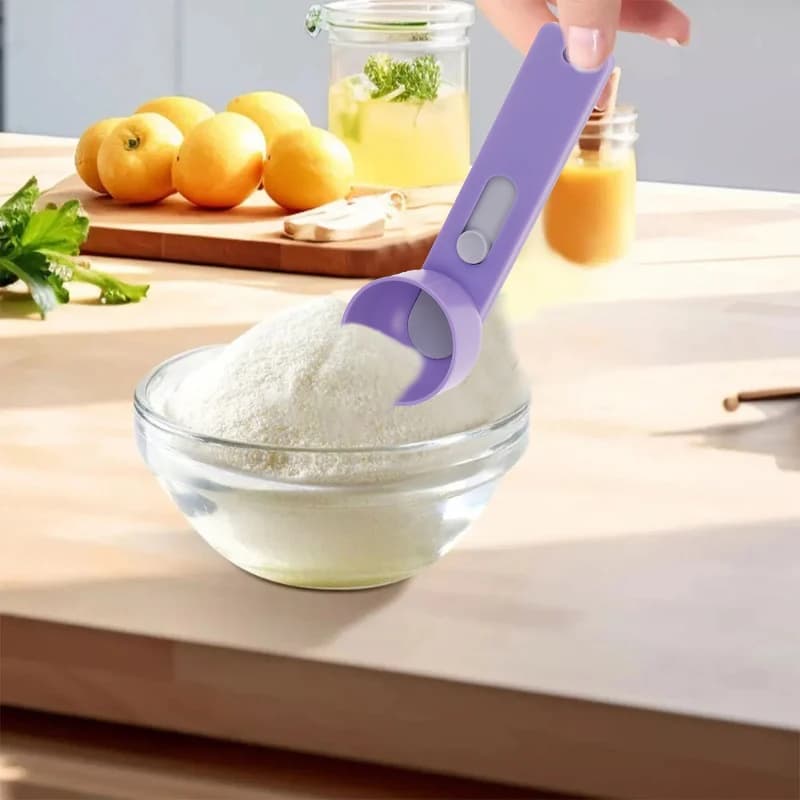 Cucchiaio dosatore creativo anti-goccia con imbuto per la preparazione di proteine in polvere, bevande per allenamento e sport, e ricarica latte artificiale per neonati, senza disordini e fuoriuscite.
