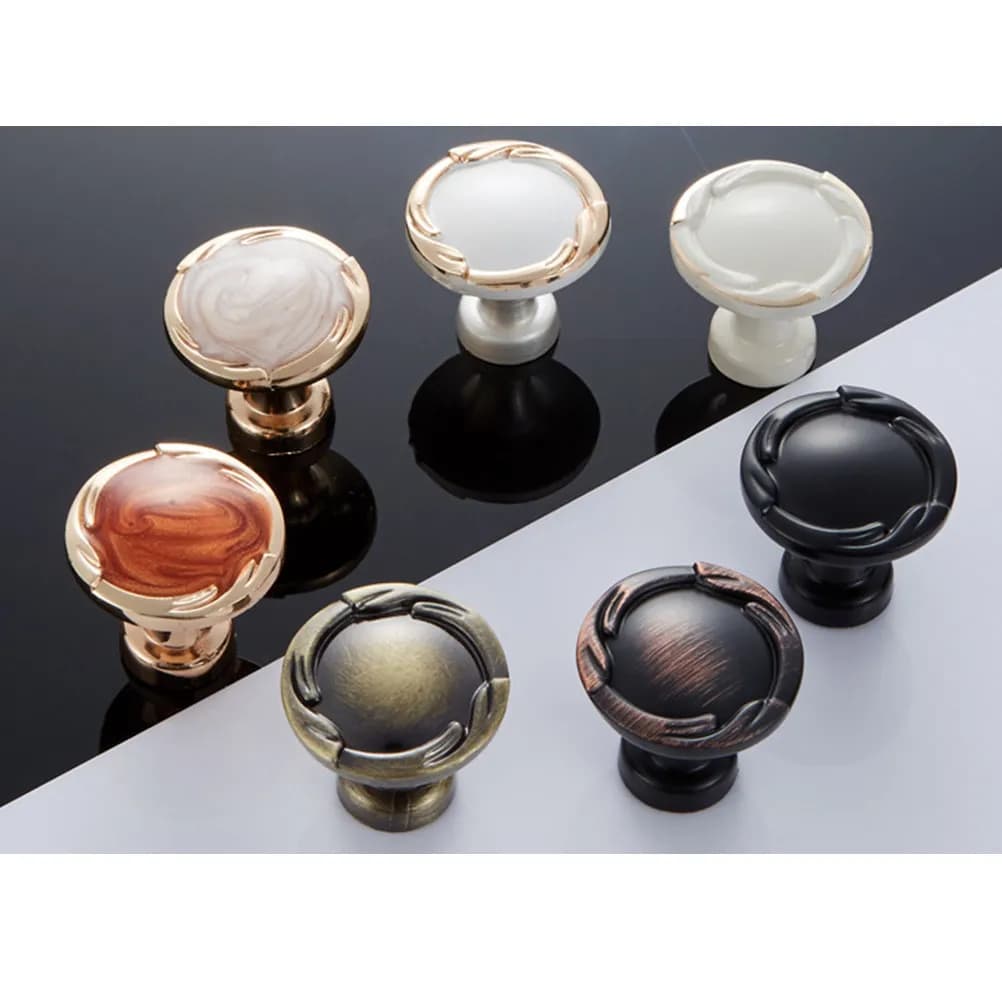 Set di 4 Maniglie Rotonde in Ceramica Stile Antico per Mobili, Cassetti, Armadi, Decorative per Casa, Bar e KTV