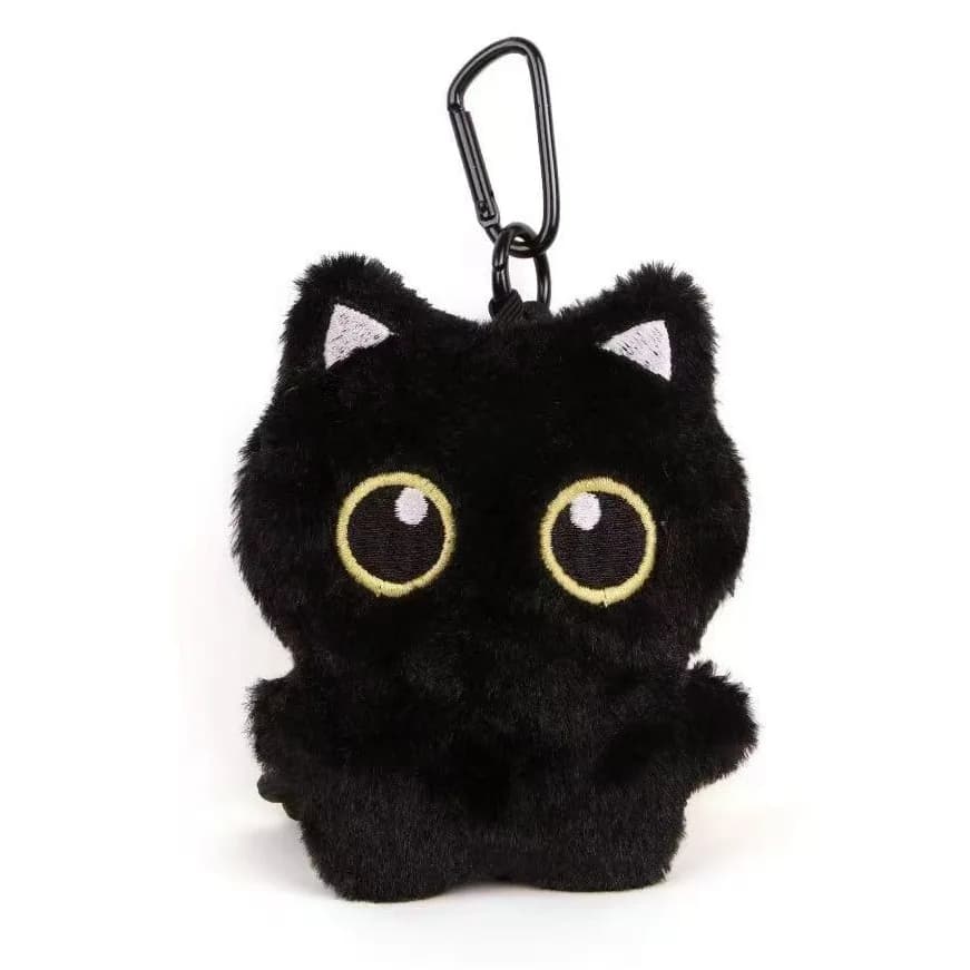 Cute Black Cat Dangle Pendant, Bag Charm, Car Keychain, Student Backpack Pendant, Lovely Gift for Girls and Couples