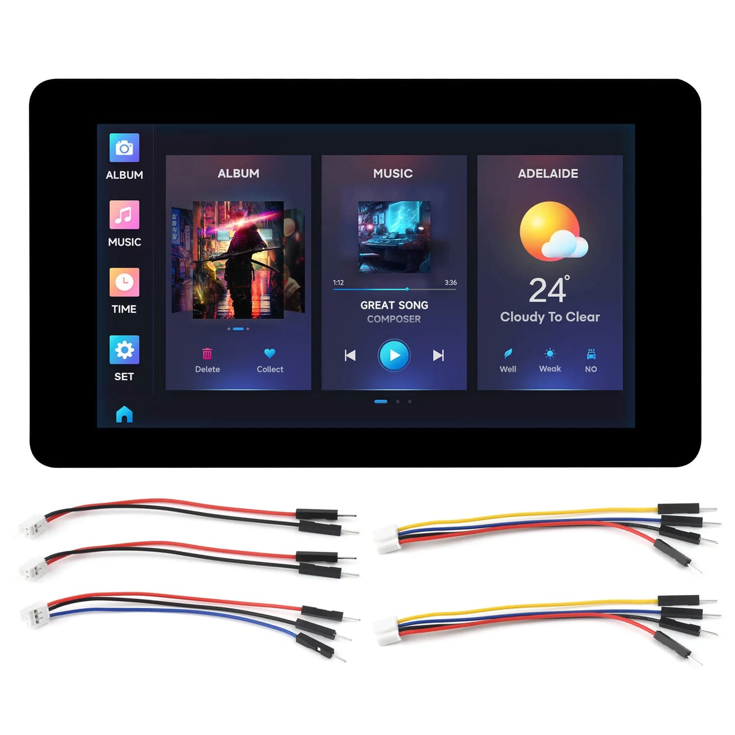 Waveshare ESP32-S3 7inch Capacitive Display Development Board, ESP32 With Display, Options For Touch. 32-bit LX7 Dual-core