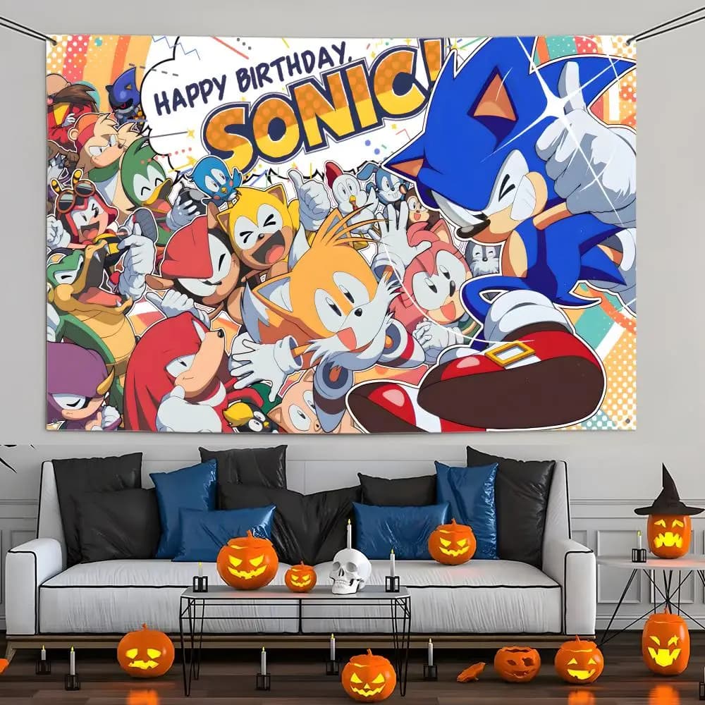 Classic Anime S-Sonic Characters Flags Wall Hanging Tapestry Outdoor Decorative flag Background Blanket