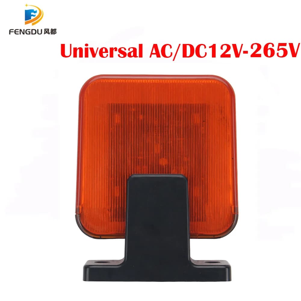 Lampada di allarme esterna per porta del garage 12-265 V AC/DC Allarme di avvertimento LED Lampada flash lampeggiante per cancello