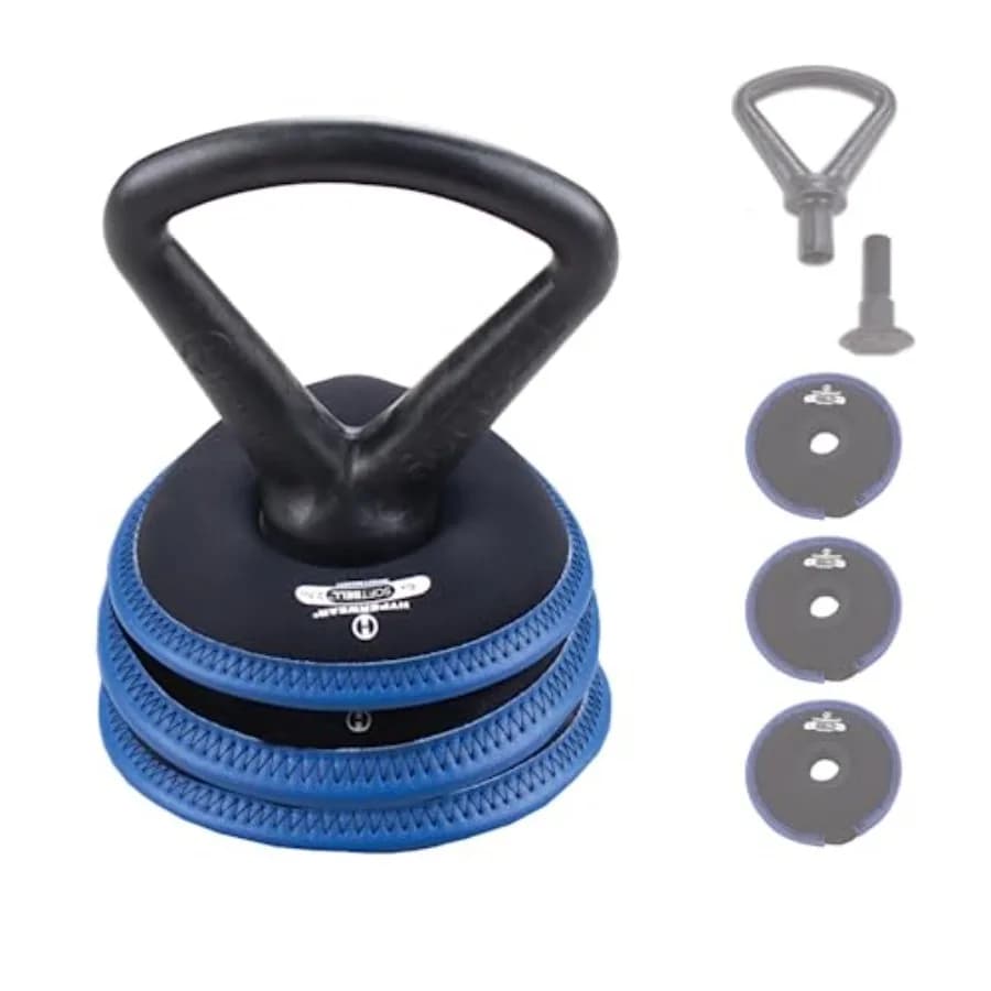 Set di Kettlebell Regolabili SoftBell - Piastre di Peso Rivestite in Vinile Morbido con Base in Gomma - Attrezzatura Versatile per Palestra Domestica - Compatibile