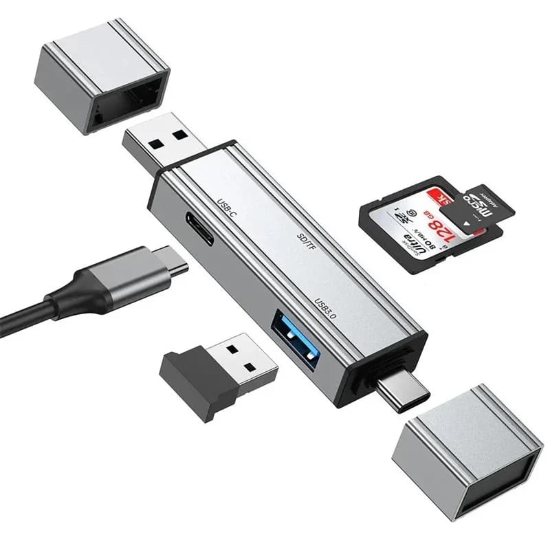 for UGREEN HUB 3.0 Docking Station Micro SD TF Card Reader Sturdy High-Speed Adapter For PC Laptop Smart Memory SD Card Adapter