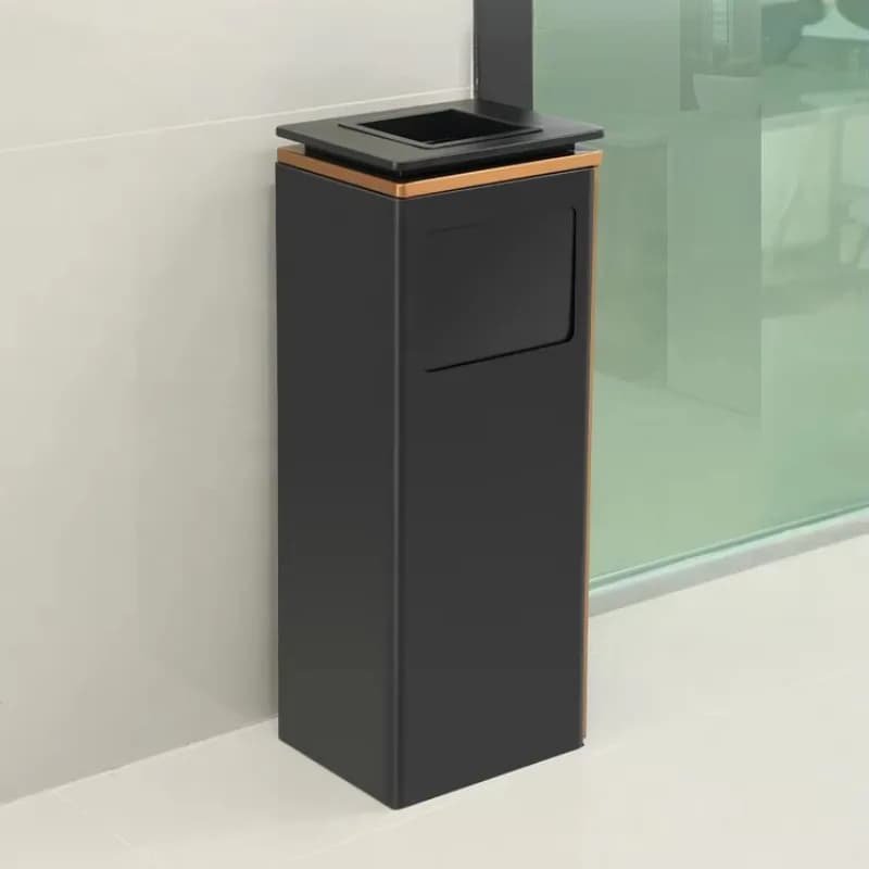 Pattumiera di lusso per esterni in acciaio inossidabile Pattumiera commerciale in metallo per rifiuti Recycle Pattumiera rettangolare per contenitori per rifiuti di hotel