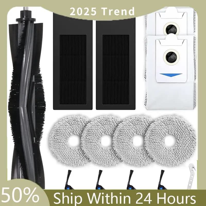 Essential Top Main Side Brush Hepa Filters Mop Pads Dust Bags For Ecovacs Deebot X2 Omni Robot Vacuum Cleaner Spare Parts