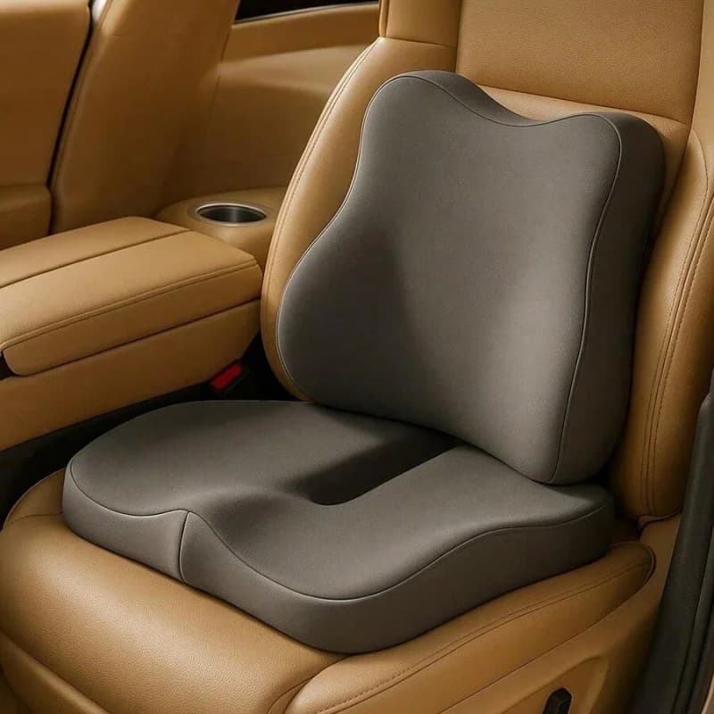 Cuscino Ortopedico in Memory Foam Ergonomico per Sedia da Ufficio, Auto, Gaming, Sollievo dal Dolore Sciatico e dalla Pressione