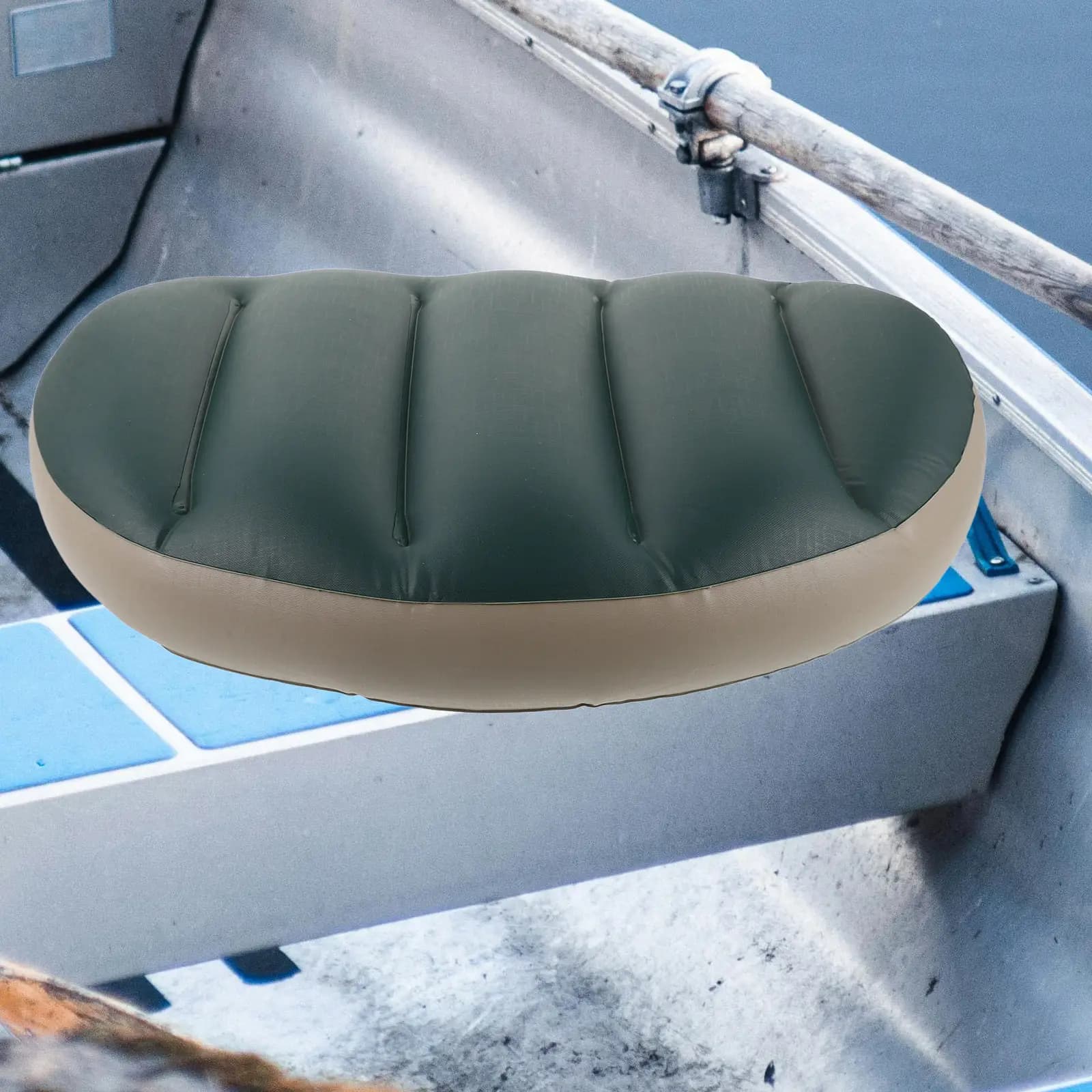 Cuscino per Sedile Barca Gonfiabile Universale in PVC Traspirante, Supporto Ergonomico per Kayak, Canoa, Rafting, Pesca e Nautica