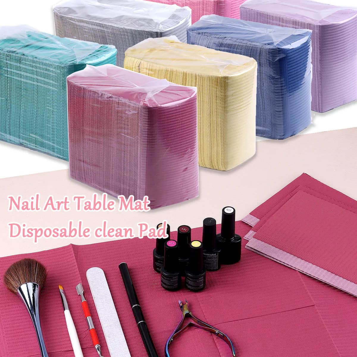 Disposable Tattoo Table Cover Cleaning Board Colorful Sheet Manicure Cloth Makeup Waterproof Stains Resistant
