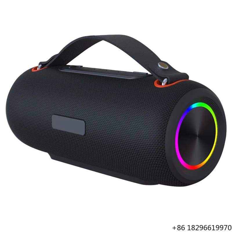 Altoparlante Bluetooth portatile, dispositivo audio impermeabile IPX6, luce LED colorata a ritmo musicale, subwoofer stereo surround per feste in casa
