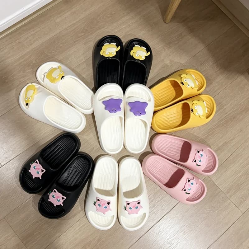 Anime New Summer Slippers Cartoon Pokemon Sandals Anti-slip Toddler Indoor Household Soft Sole Shoes women sandals Summer Gift