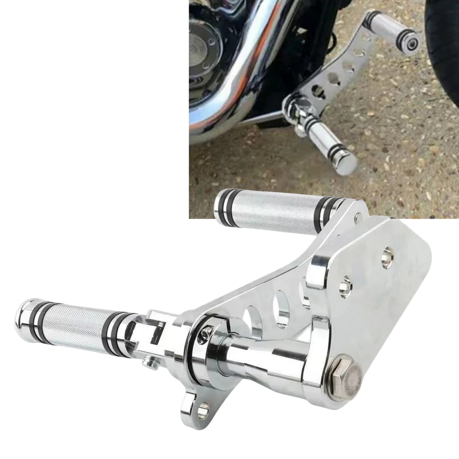 For Harley Davidson Dyna Models Street Bob Low Rider Super Glide Motorcycle Forward Controls Foot Pegs Footrest Pedals Pad Kit