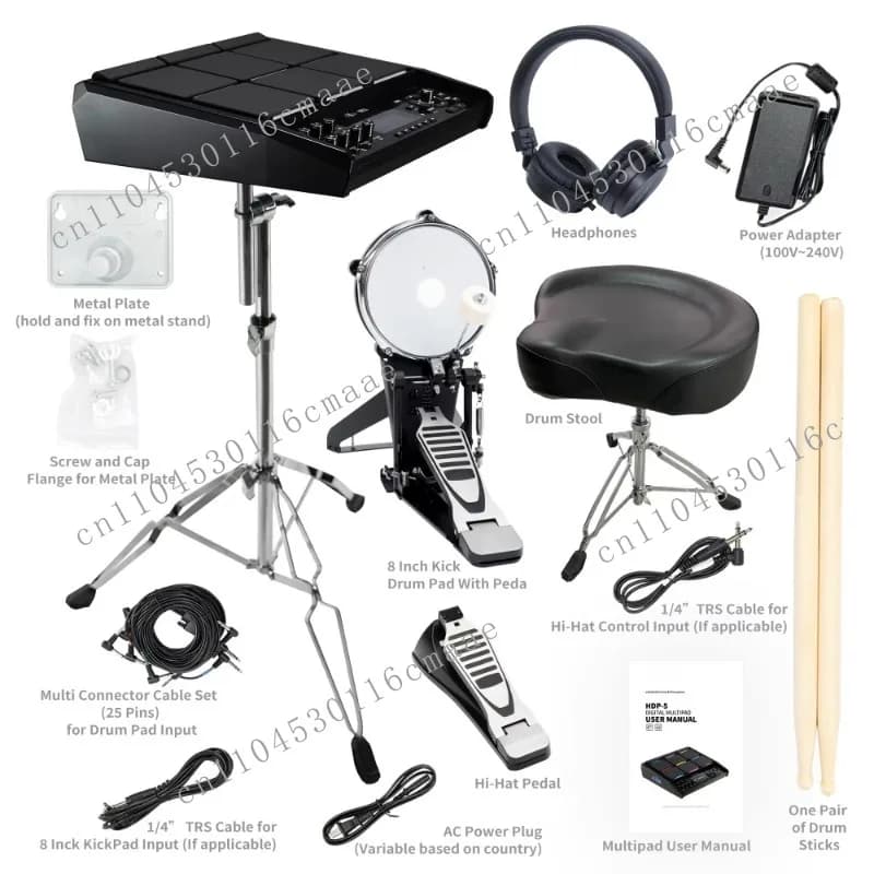 HDP-5 Multipad Include Metal Stand Bundle 8 Pads Professional Octapad Percussion Instrument Electric Drum Set Professional