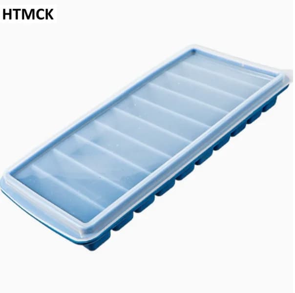 Ice Cube Tray Long Ice Stick Tray Silicone with Lid Rectangular Narrow Stick Easy Release Ice Mold for Juice Cocktail Bar Tools