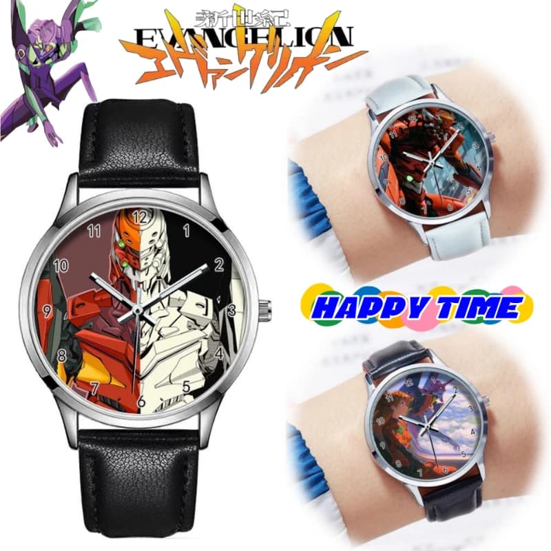 NEON GENESIS EVANGELION EVA-01 TYPE OF TEST Film and TV Quartz watch sympathetic cartoon for man Elegant analog wristwatch