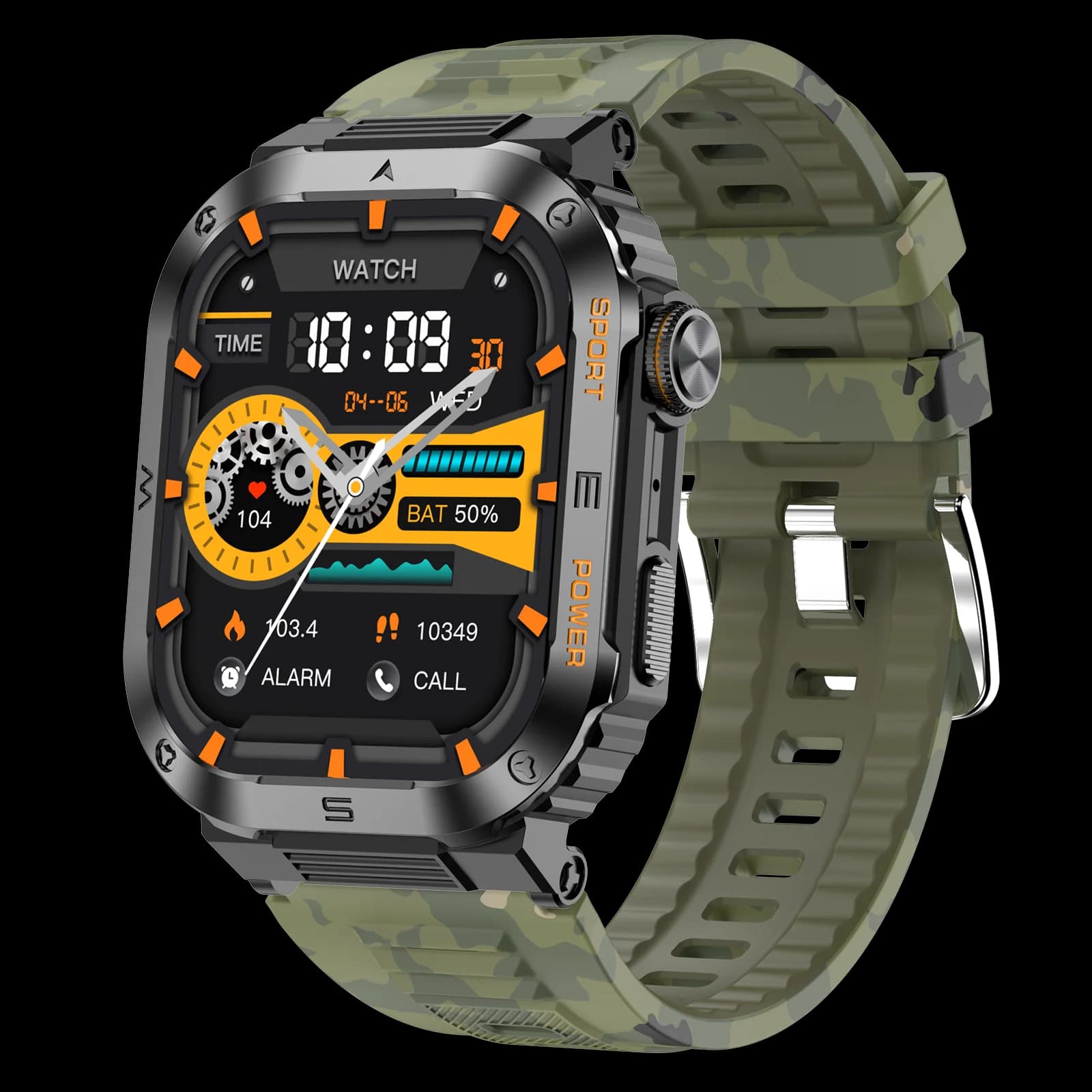 Outdoor Sport Smart Watch MT39 2.01" BT Call BO BP 100+ Exercise Modes Fitness Tracker 400mAH IP68 Waterproof Smartwatch