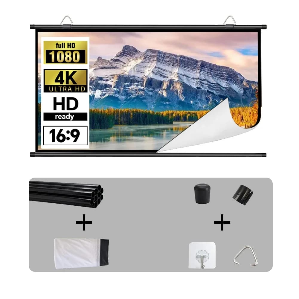 Schermo di proiezione 16:9 lavabile da 84 pollici per schermi di proiezione interni/esterni/home theater/esterni.