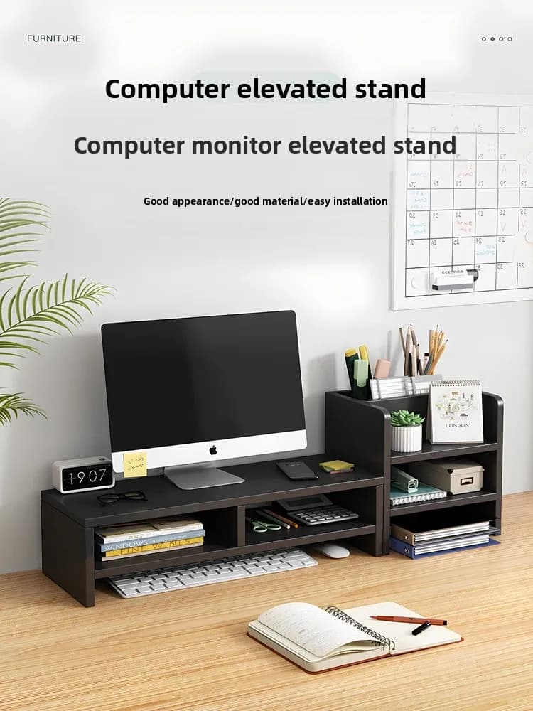 Desk Monitor Support with High Base and Organizer, Office Accessories Without Brand Model 0803