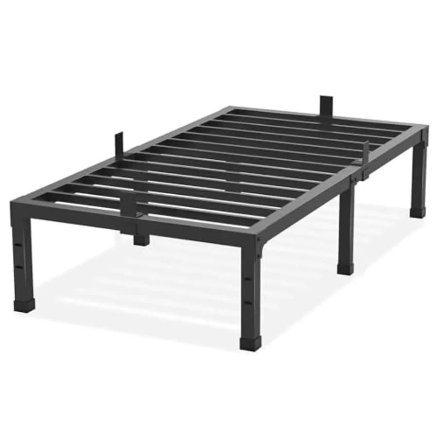 Strutture letto di diverse dimensioni, piattaforma in metallo resistente per carichi pesanti fino a 3500 libbre, base per materasso con supporto a doghe in acciaio/Non richiede rete a molle/Senza rumore