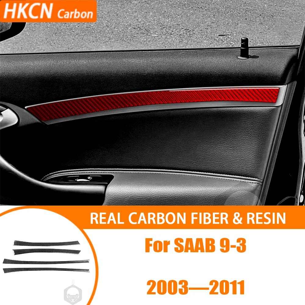 For Saab 9-3 2003—2011 Interior accessories for car Interior panel for carbon fiber door Wall decal for coating