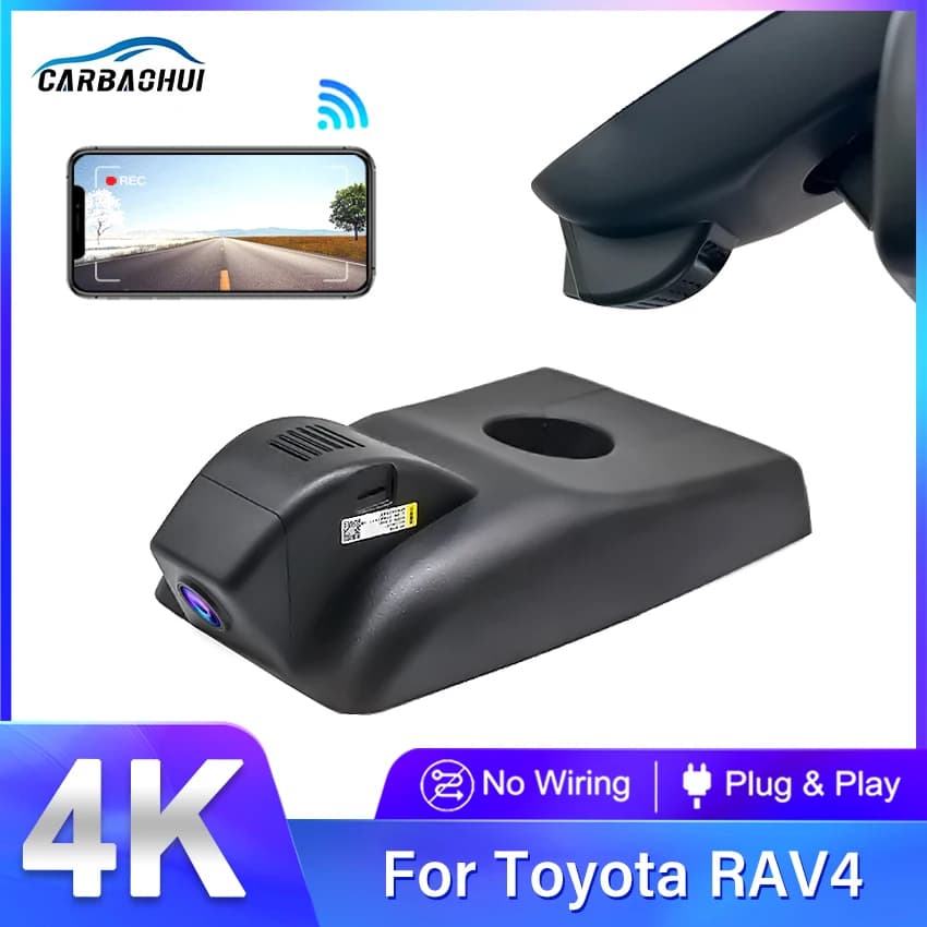 Car DVR for Toyota RAV4 xa40 Low Configuration 2017 2018 2019 Plug and play Front Camera for Car VCR Wifi 4K Dash Cam