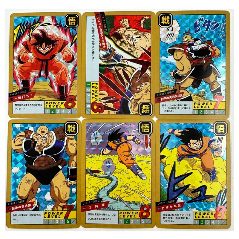 Set di 54 Carte da Collezione Dragon Ball con Goku, Vegeta, Bulma, Ranchi Z GT, Super Saiyan Heroes Battle Card, Ultra Instinct