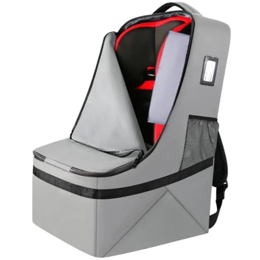 YOREPEK Borsa da Viaggio per Seggiolino Auto, Coprisedile Imbottito per Viaggi in Aereo, Custodia per Seggiolino Auto da Aeroporto, Zaino Porta Seggiolino per Bambini