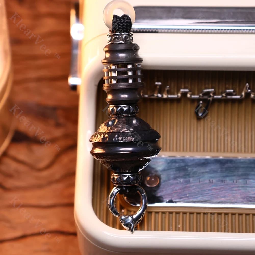 Pianeta Disco volante Lega di titanio Fidget Spinner EDC Paracord Coltello intrecciato Portachiavi con perline Ciondolo fai da te Ciondolo per zaino da esterno