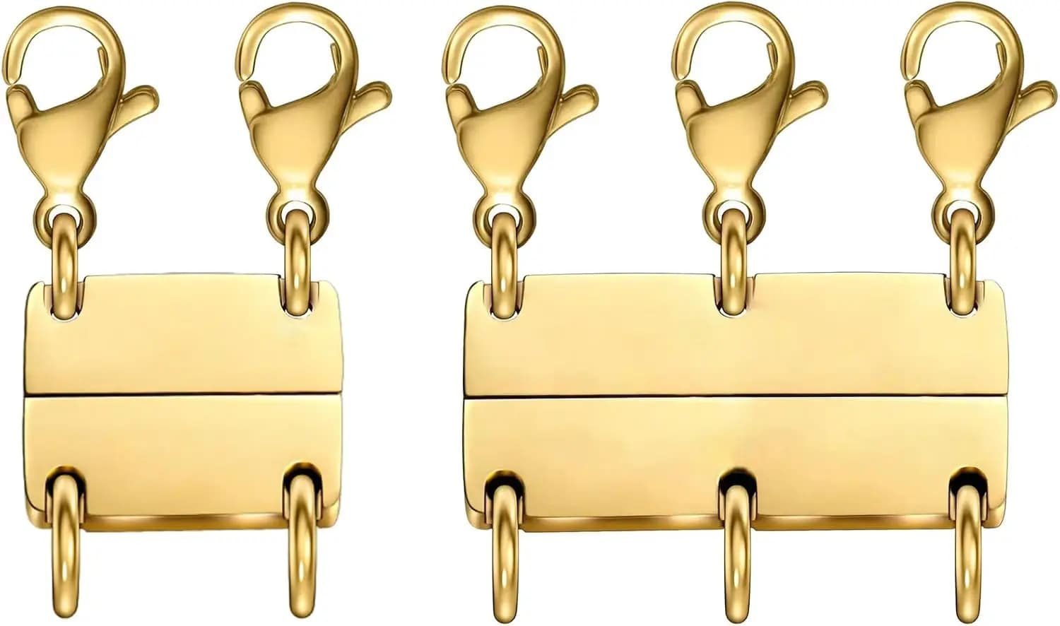 OHINGLT Chiusura Multipla per Collane a Strati, Separatore per Collane Dorate, Connettori Magnetici Robusti per Gioielli a Strati