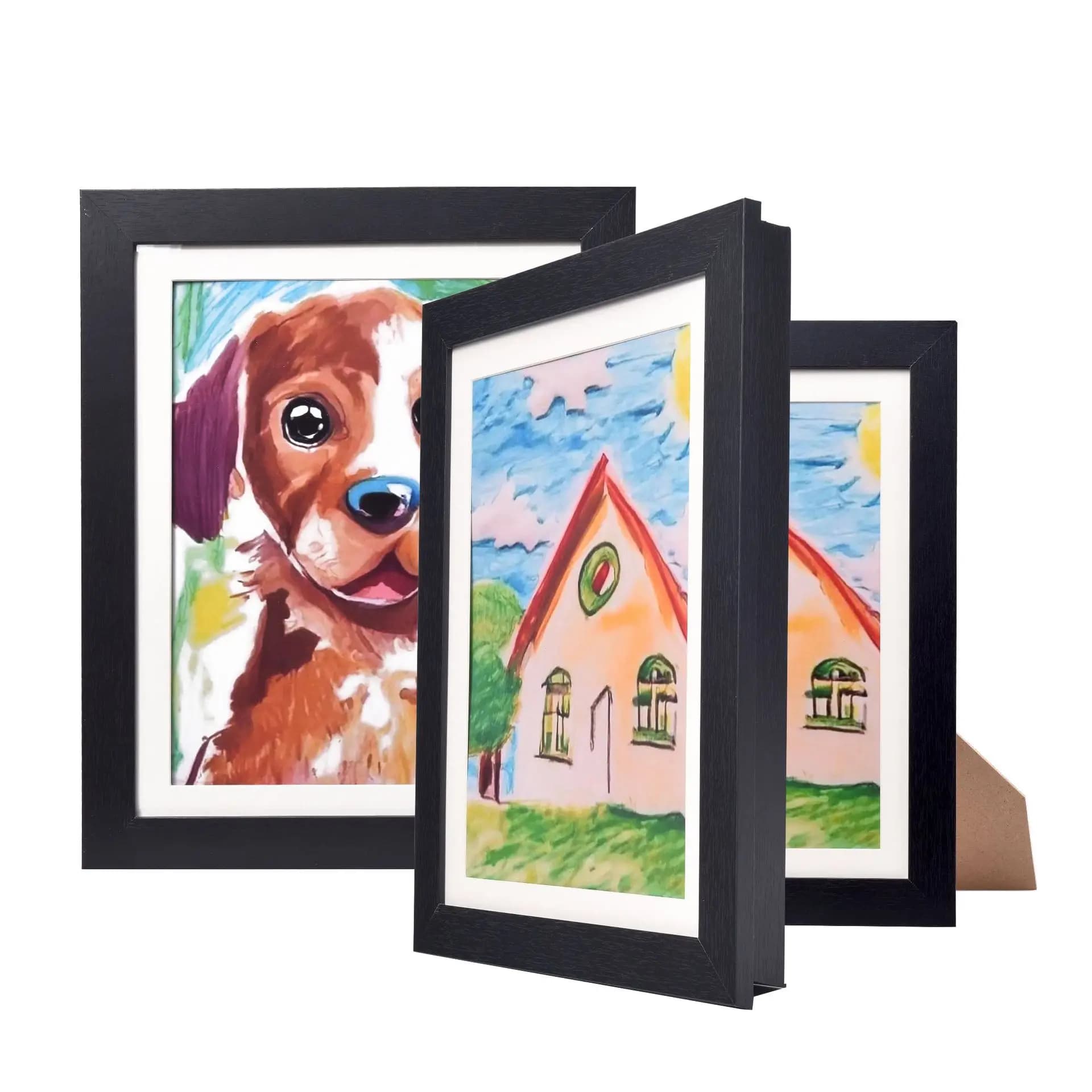 Cornici Magnetiche per Bambini con Apertura Frontale, Cornici Intercambiabili per Poster, Foto, Disegni, Dipinti, Esposizione di Immagini, Decorazione Casa