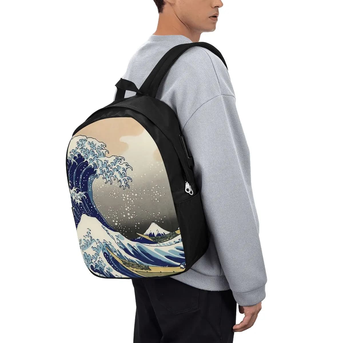 La grande ondata di Kanagawa di Katsushika Hokusai Zaino da viaggio Borsa per notebook Borsa per computer Borsa per studenti universitari Borsa per laptop