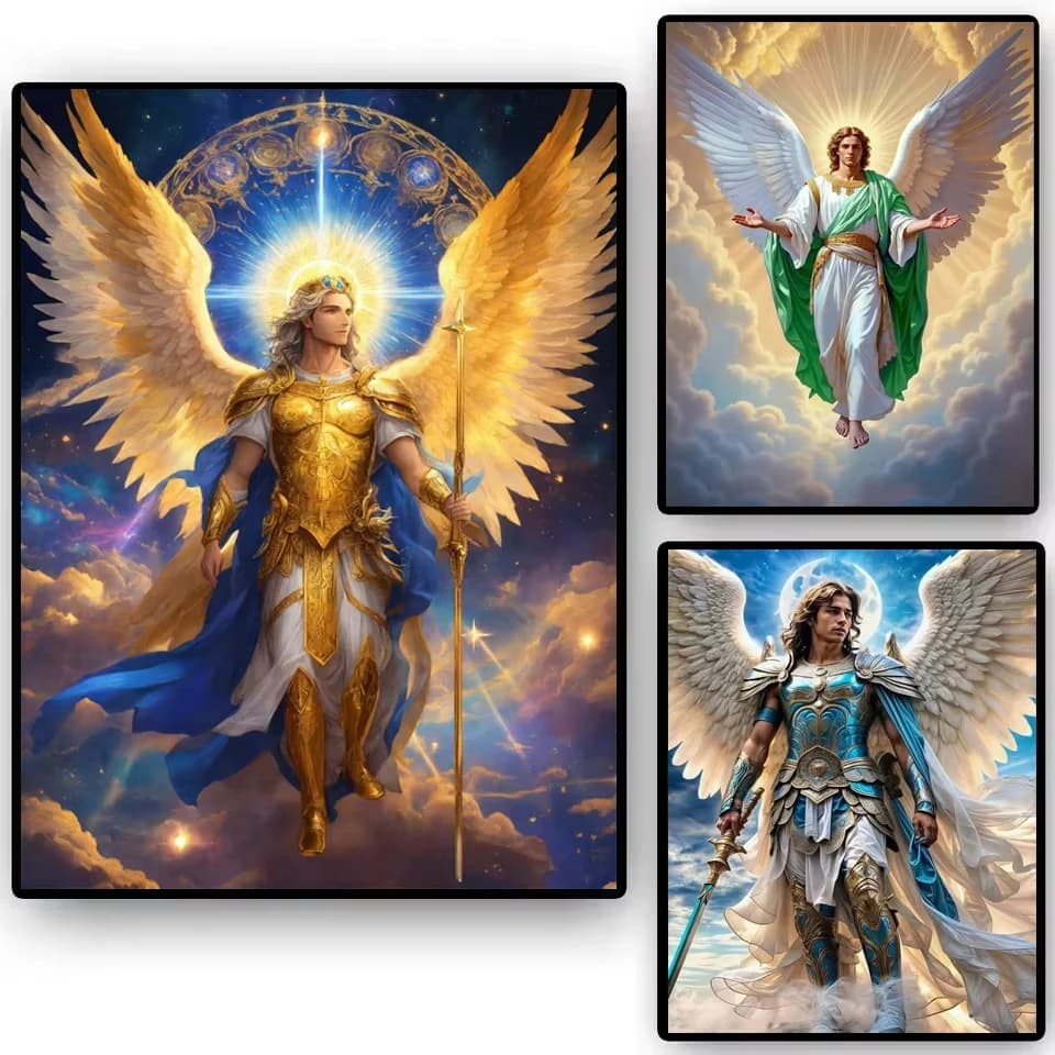2026 Diamond Painting Art Arcangelo Michele Fai da Te, Ricamo Diamantato, Mosaico a Punto Croce con Strass, Decorazione per la Casa